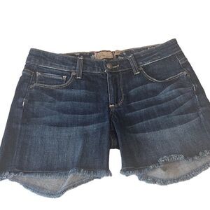 Paige Jimmy Jimmy Short Dark Blue Cutoff Distressed Frayed Women’s Shorts Sz 24